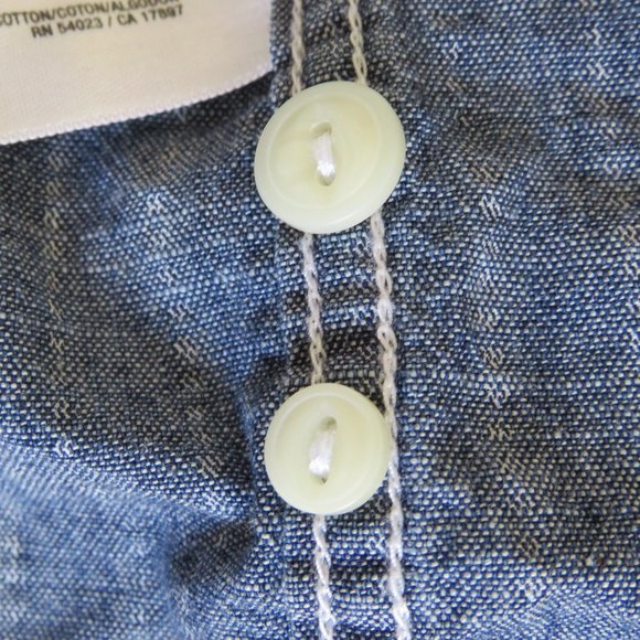 Old Navy* Men's Short Sleeve Button Down Curved Hem Pocket Stripe Shirt~ XXL - Picture 6 of 12